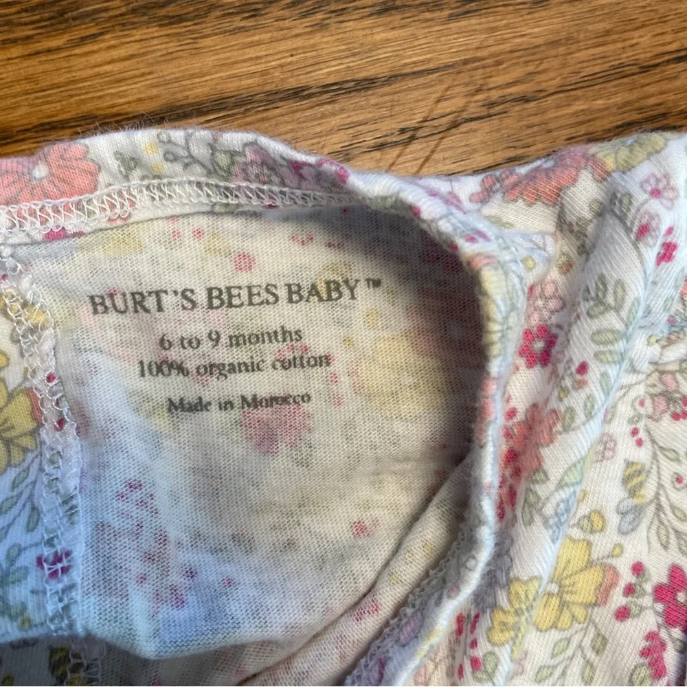 Burt's Bees Baby Floral Print Kids open back Blouse kids 6-9 months